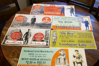 Vintage Store Front Poster Advertisements Lundquist Lilly,  Meier & Frank Co 1919