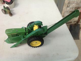 Vintage Ertl John Deere 4020 Tractor & Long Nose Picker Orig Farm Toys Jd