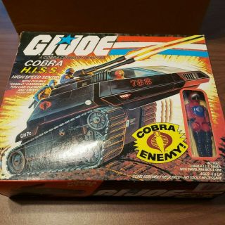 Vintage Gi Joe Cobra Hiss Tank 1983 - Box,  Opened,  Tank Unassembled