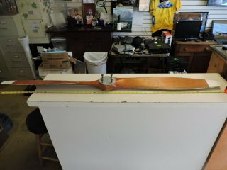 Vintage Wooden Airplane Propeller 54 Inches Long 4 Wide 2 Thick Aviation
