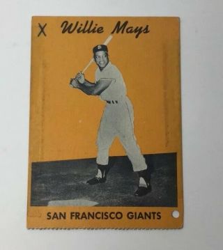 Vintage 1958 Willie Mays San Francisco Giants Hires Root Beer Test Baseball Card
