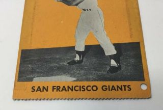 VINTAGE 1958 WILLIE MAYS SAN FRANCISCO GIANTS HIRES ROOT BEER TEST BASEBALL CARD 3