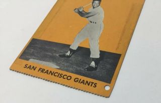 VINTAGE 1958 WILLIE MAYS SAN FRANCISCO GIANTS HIRES ROOT BEER TEST BASEBALL CARD 4