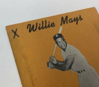 VINTAGE 1958 WILLIE MAYS SAN FRANCISCO GIANTS HIRES ROOT BEER TEST BASEBALL CARD 7