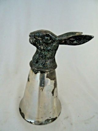 Vintage Silver - Plated,  Rabbit - Headed (possibly Italian) Stirrup Cup Kb