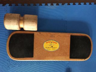 Vintage Bongo Board 34 " Wood Balancing Exercise Work Out Game Antique