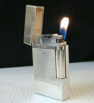 Briquet ancien ST Dupont Line 2 - Vintage Gas Lighter Feuerzeug Accendino 8