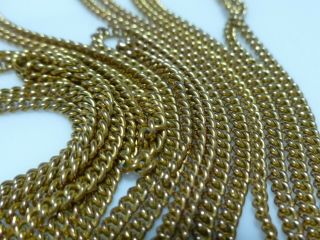VICTORIAN NOUVEAU 1/20 12K GOLD FILLED GF EXTRA LONG POCKET WATCH CHAIN NECKLACE 4