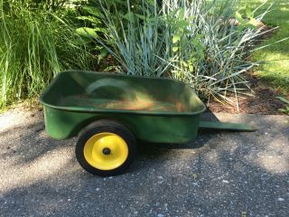 Vintage Ertl Pedal Tractor Wagon Green John Deere