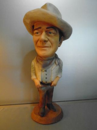 Vintage John Wayne Chalkware Statue 18 1/2 " Esco 1979