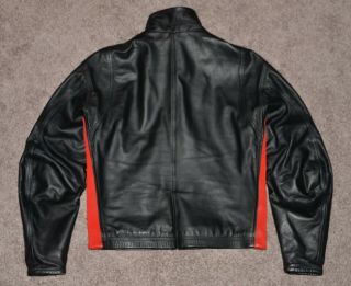 Vintage Dainese Leather Motorcycle Jacket EU 50 Black Red 3