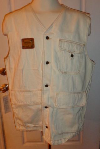 Vintage Karl Kani Jeans Four Pocket Crew Vest Size Large Made In Usa L@@k