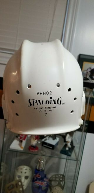 Vintage 1974 Spalding Hockey Helmet Rare 4