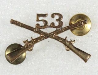 Army Collar Pin: 53rd Infantry Regiment Officer,  7th Div - Meyer