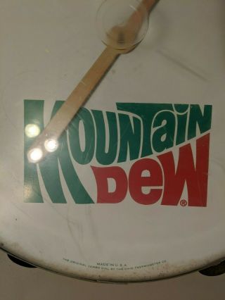 VTG Mountain Dew Glass Front 18  Jumbo Thermometer Outdoor sign 2