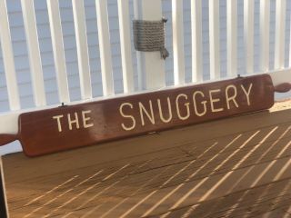 Vintage Wooden Sign From The " Snuggery " In Easten Shore Maryland St.  Michaels