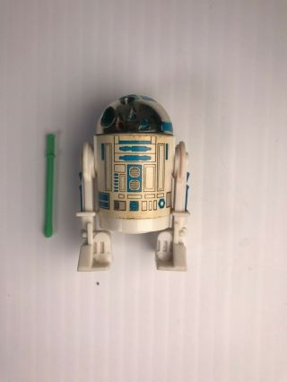 R2 - D2 Pop - Up Lightsaber Vintage Star Wars Figure 1985 Orig.  saber,  decal 2