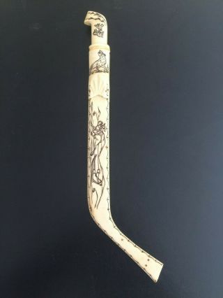 Vintage Sami Knife Horn Handle & Horn Sheath Östersund Sweden
