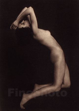 1925 Vintage Female Nude By Trude Fleischmann Modernist Photo Art Deco Austria
