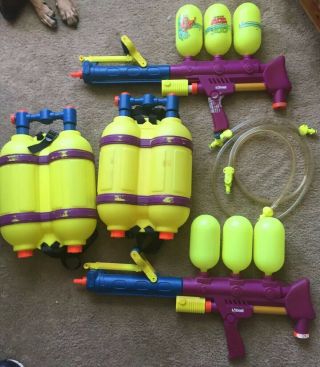 Vintage 1992 Larami Soaker 300 The Big One Set Of 2 Complete