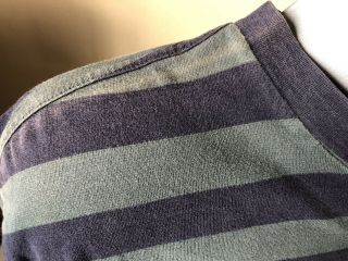 Vintage Guess Jeans USA Green Blue Stripe Men’s Shirt Size Large Made USA 6