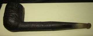 Vintage Dunhill Shell Rusticated Billiard Smoking Pipe
