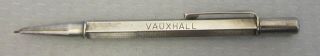 Vtg English Hallmarked Sterling Silver Mechanical Pencil Engraved Vauxhall