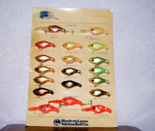 Vintage Salesman Sample Fishing Lures Display Store Card Hawg Boss Worden 