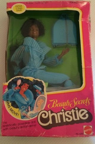 Beauty Secrets Christie Barbie Doll Superstar Era Aa Vintage 1295 1979 Nrfb