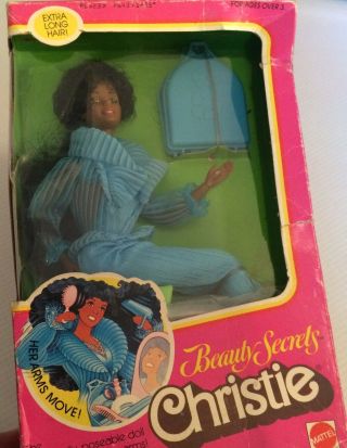 Beauty Secrets Christie Barbie Doll SuperStar Era AA Vintage 1295 1979 NRFB 2