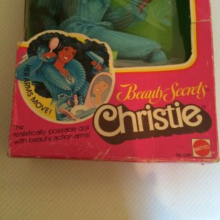 Beauty Secrets Christie Barbie Doll SuperStar Era AA Vintage 1295 1979 NRFB 4