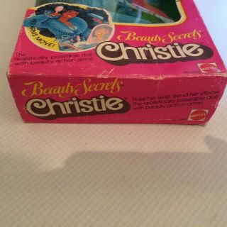 Beauty Secrets Christie Barbie Doll SuperStar Era AA Vintage 1295 1979 NRFB 8