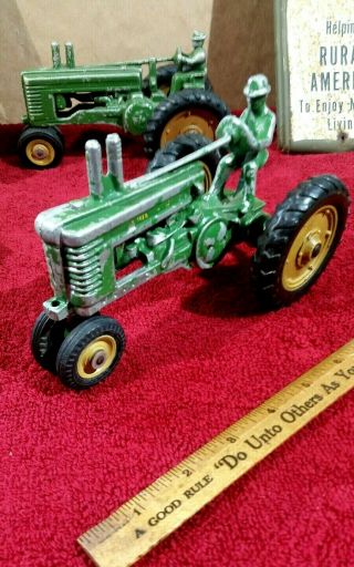 Vintage Ertl Arcade John Deere Tractor - Open Flywheel - Farm Toy