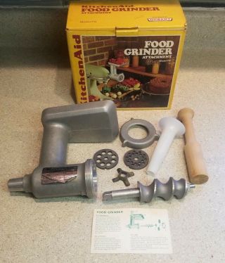 Vintage Kitchenaid Food Chopper Meat Grinder Attachment,  Hobart - Fg Metal,  Rare