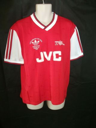 Vintage Arsenal Adidas 1987 League Cup Final Shirt