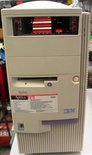 Vintage 1998 Ibm Aptiva 2137 E26 Desktop Computer Case Idatx V58xa