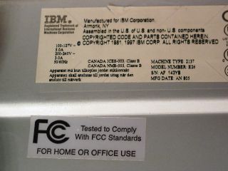 VINTAGE 1998 IBM APTIVA 2137 E26 DESKTOP COMPUTER CASE IDATX V58XA 8