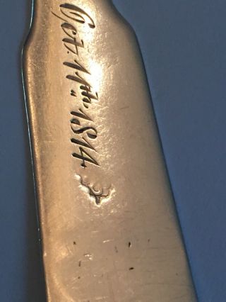 Theophilus Bradbury Coin Silver spoon - Newburyport,  MA - Circa 1810 8