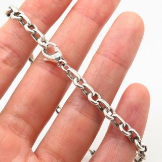 Tiffany & Co.  Italy 925 Sterling Silver Designer Donut Chain Charm Bracelet 5