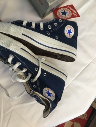 Deadstock Vintage Navy Converse All Star Blue Hi Made In USA Men’s 4/Women’s 6 3