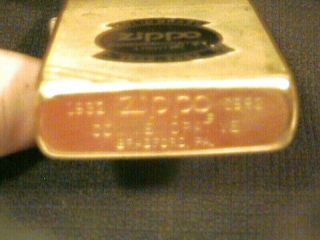 vtg ZIPPO 1932 - 1982 50th anniversary commerative lighter brass w/originial box 10