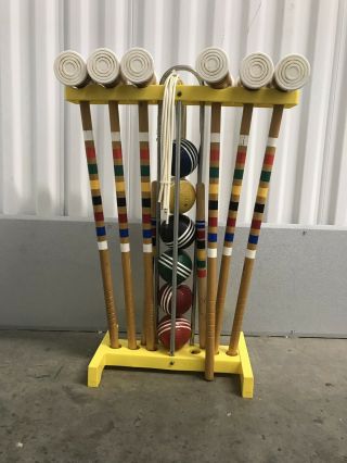 Vintage 6 Player Croquet Set