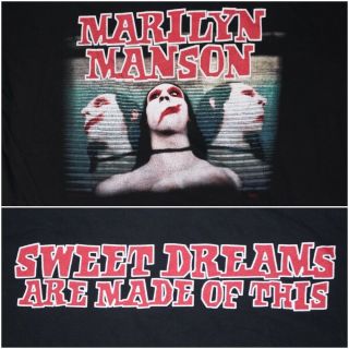 Vtg Winterland Marilyn Manson Shirt Xl Sweet Dreams Are Made Of This Metal 90s