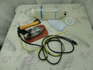 Vintage Naomoto Hys - 5 Industrial Steam Iron With Accessories