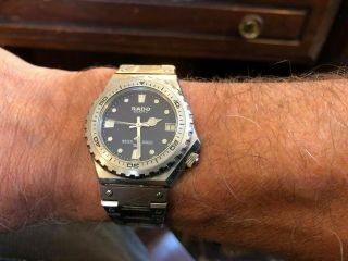 Vintage Rado Diver Quartz Watch 738.  9500.  4 Date Swiss Made E646/67.  1