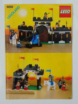 LEGO | 6059 | Vintage | CASTLE | Black Knights | Knights Stronghold | 5 mini fig 5