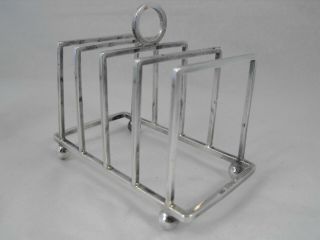 Art Deco Solid Silver Toast Rack,  B 