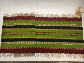 Set Of 2 Vintage Handmade Wool Polish Kilim Tapestries Runners Folk Art Cepelia