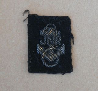 Old Vintage Wwii Jnr U.  S.  Navy Military Naval Bullion Insignia Patch