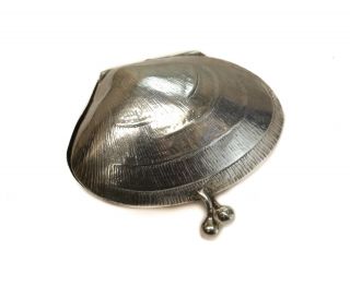 Spanish 915 Silver Trinket Pill Box,  Circa 1930.  Figural Shell